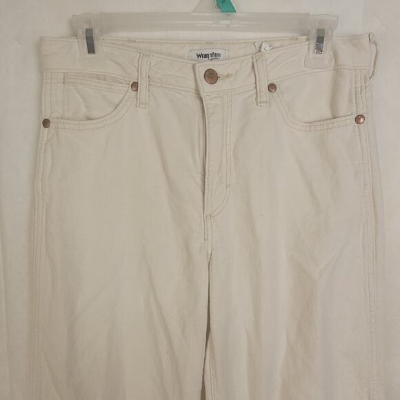 Wrangler Worldwide Midrise Wide Leg cream jeans Size 26 Boho Classic Retro - Picture 7 of 12